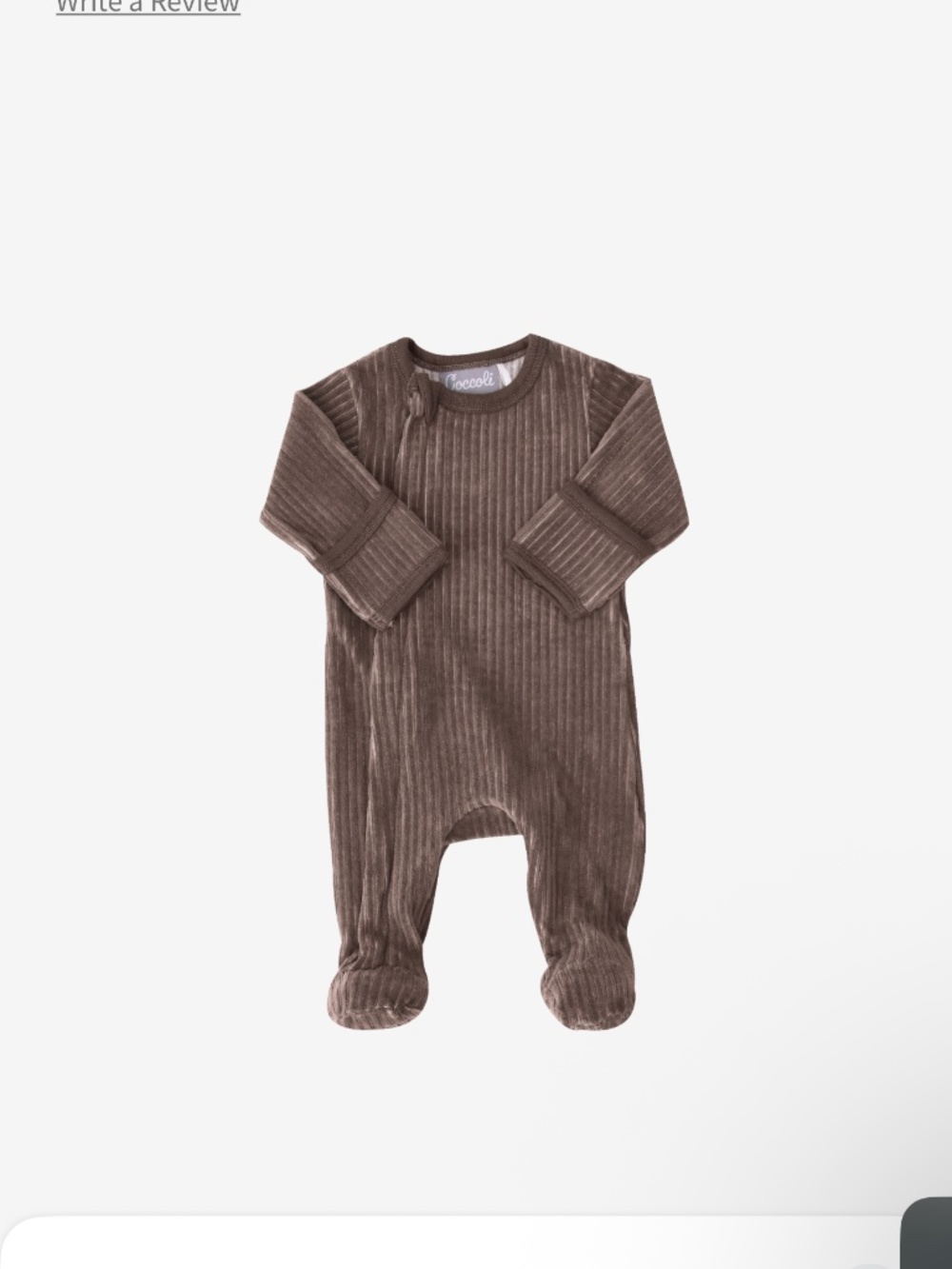Coccoli Infant Boy Velour Zipper Footie